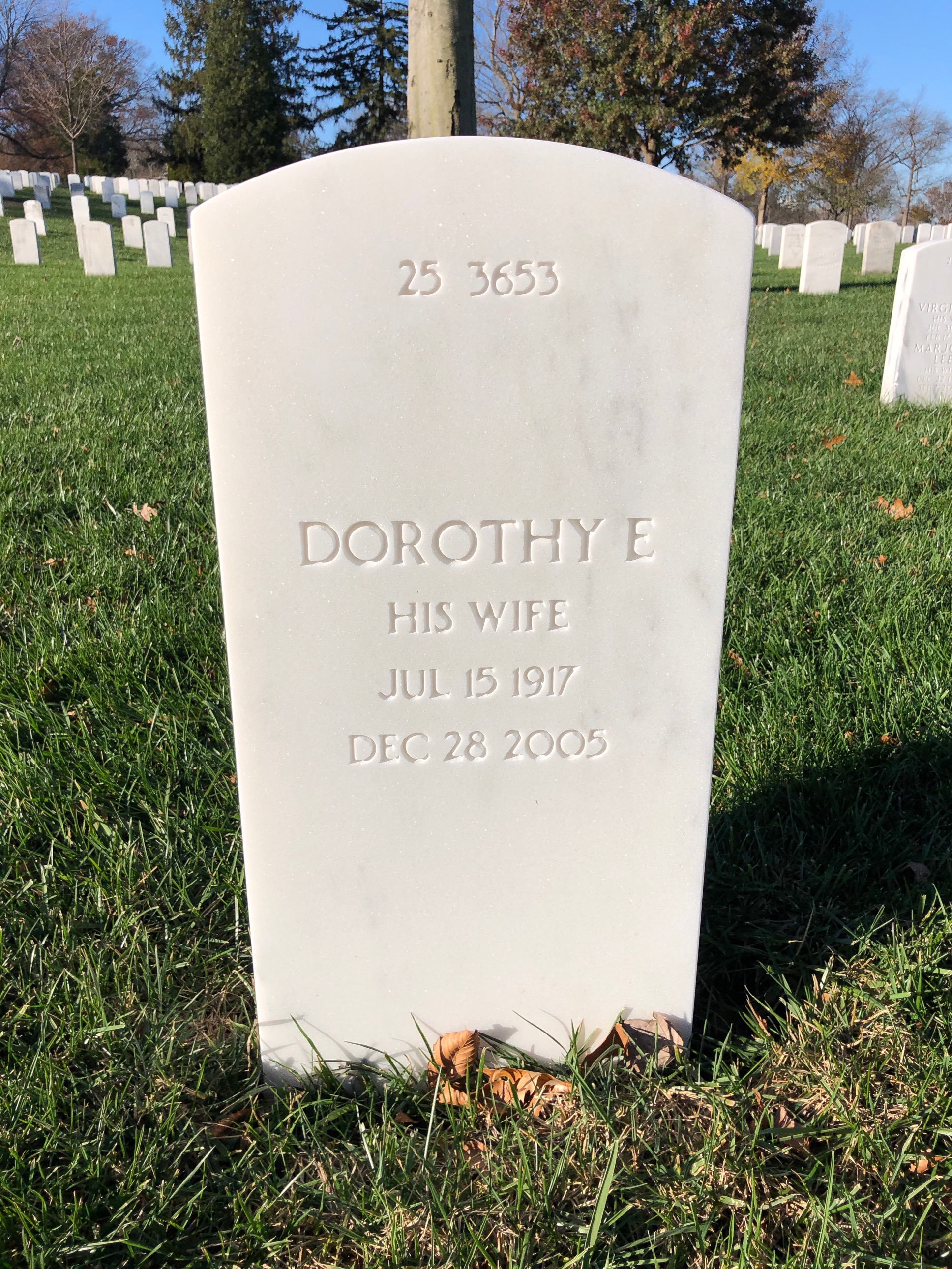 Back of headstone — Will Williams