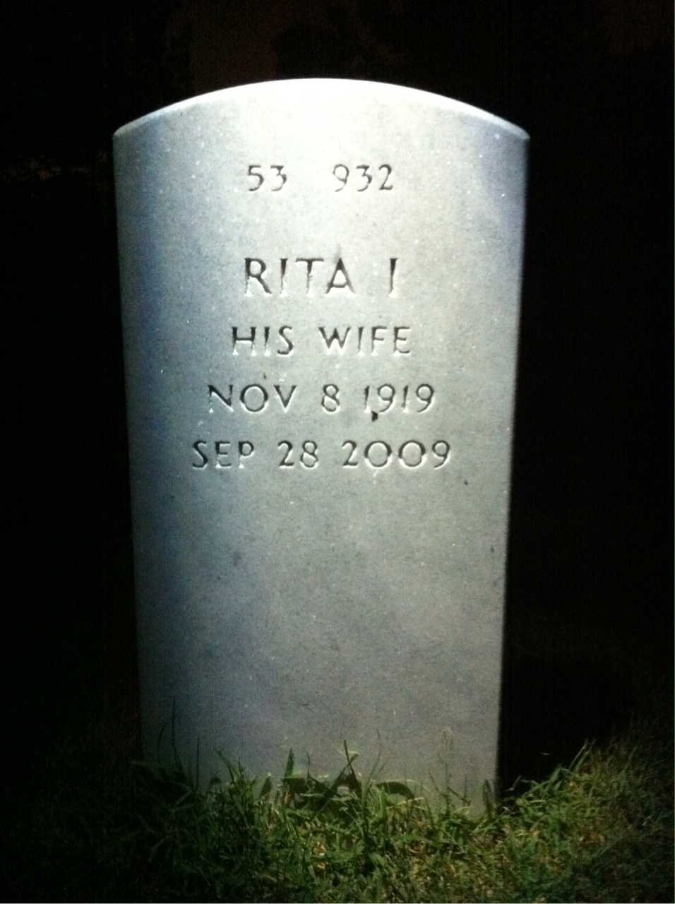 Back of headstone — John Mcgill