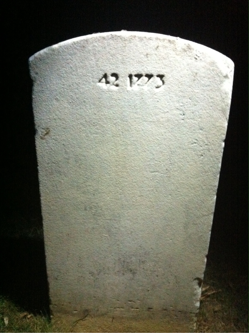 Back of headstone — Dorland Moodie