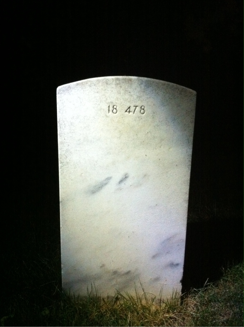 Back of headstone — William Armstrong