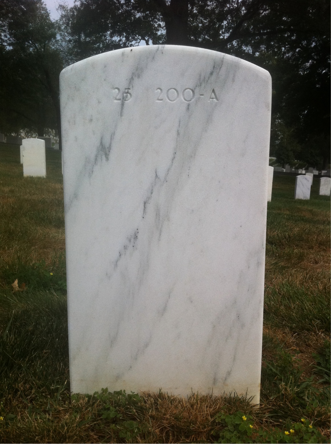 Back of headstone — Anna Moten