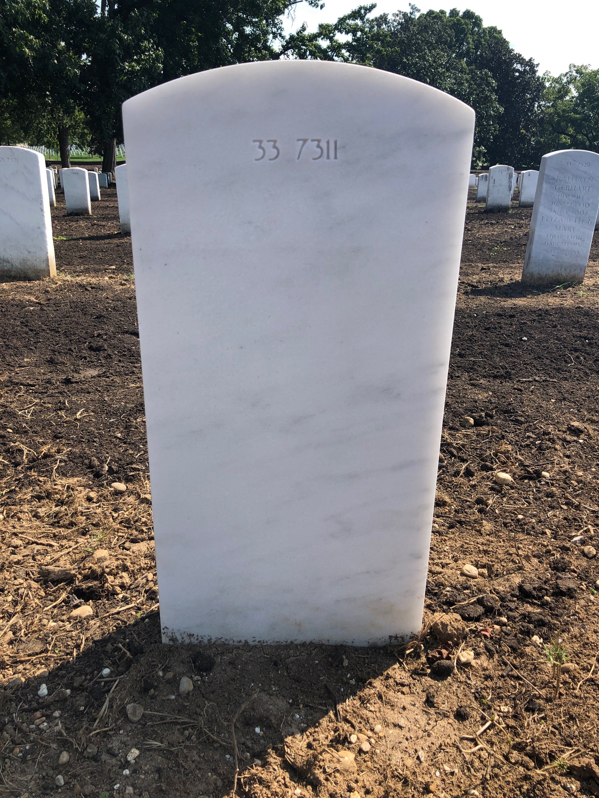 Back of headstone — James Wells