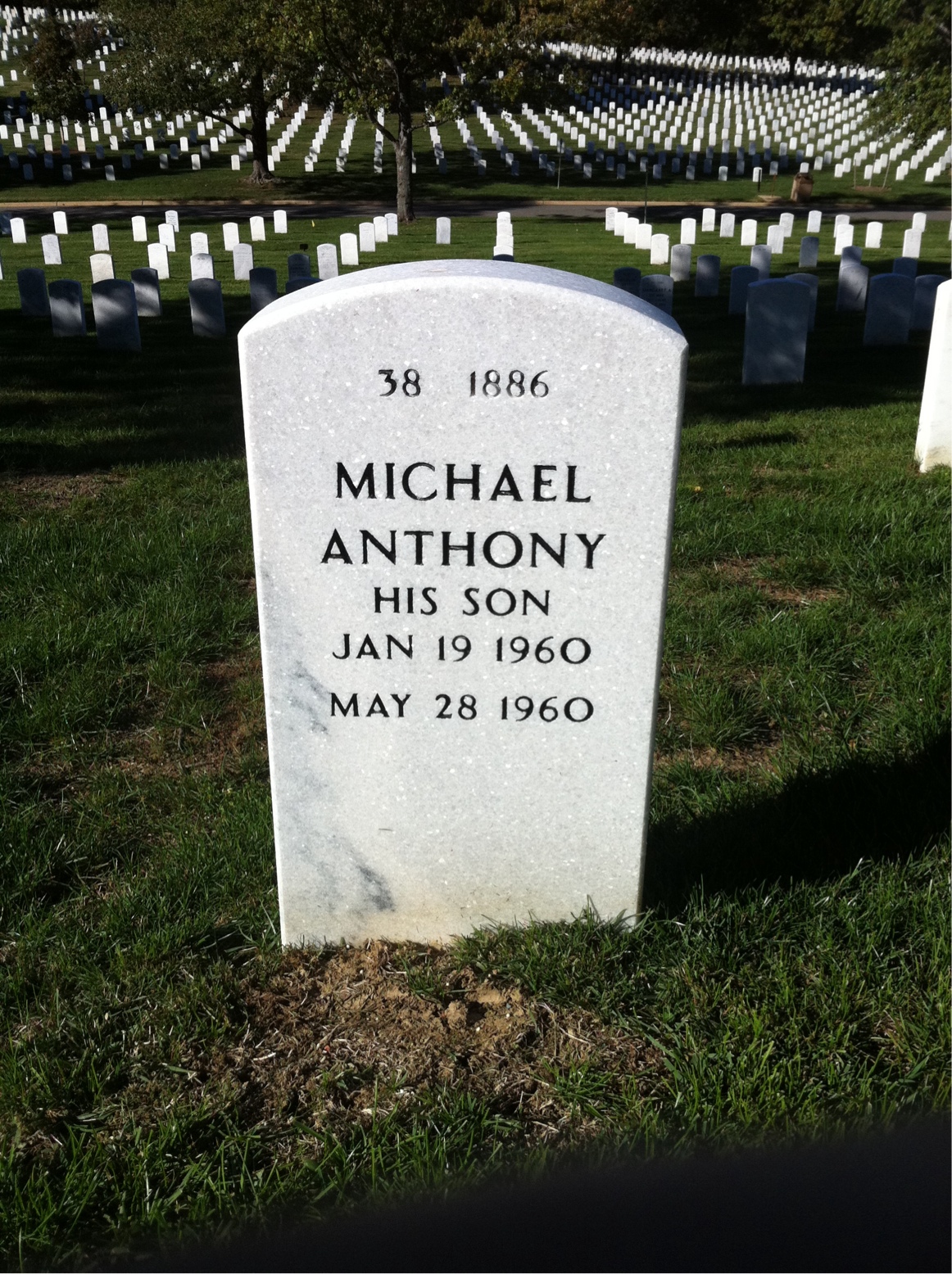 Back of headstone — Nelson Benton