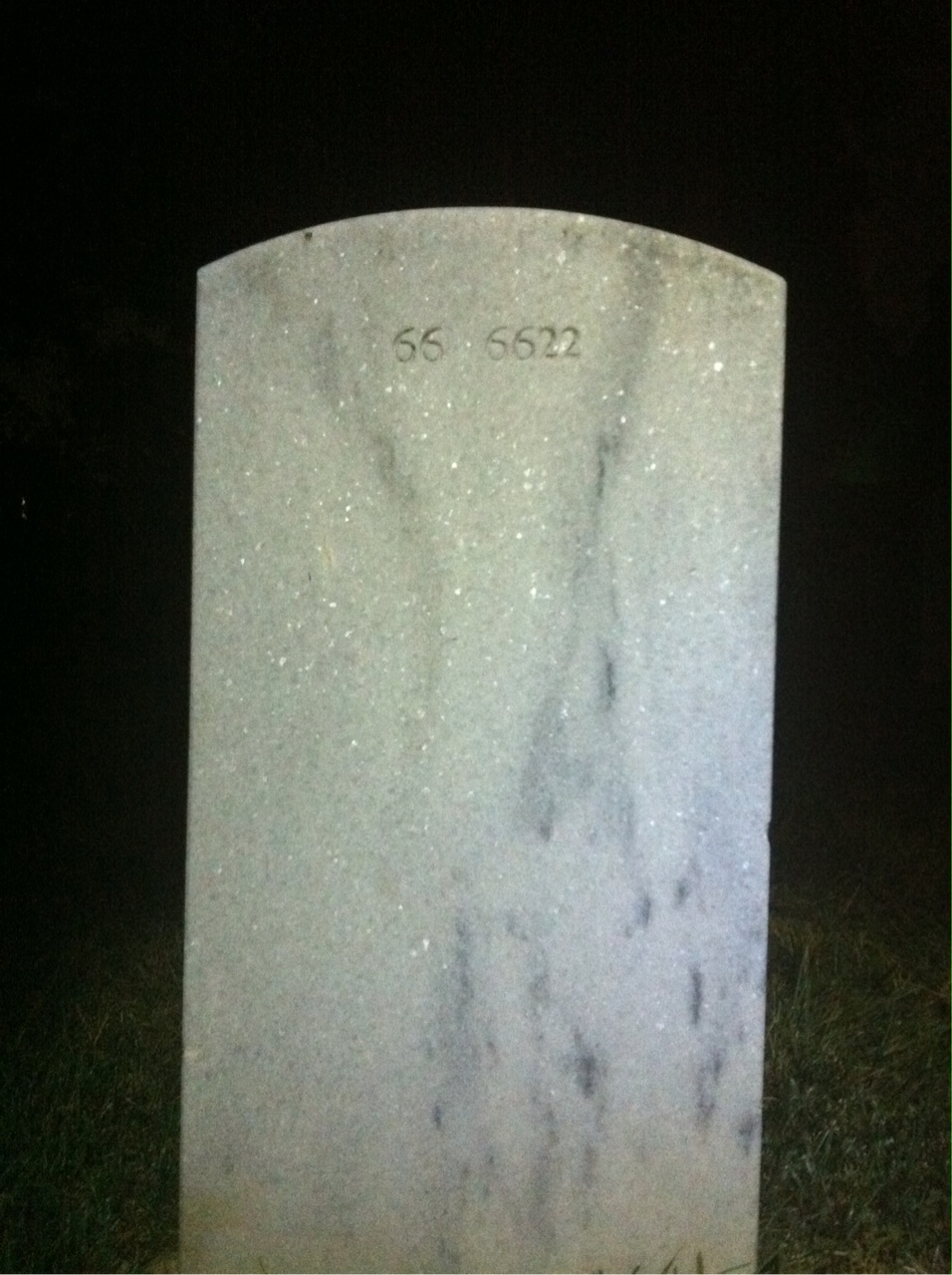 Back of headstone — William Rogers Carter