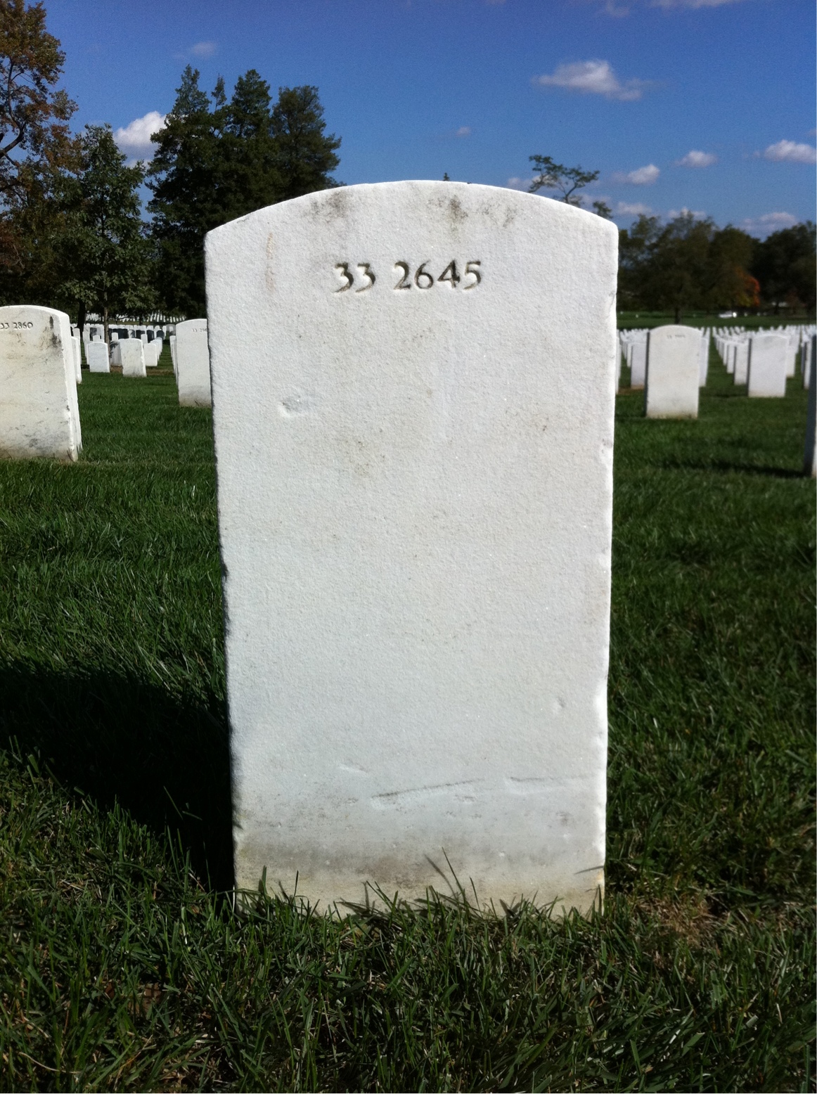 Back of headstone — Robert C Butler