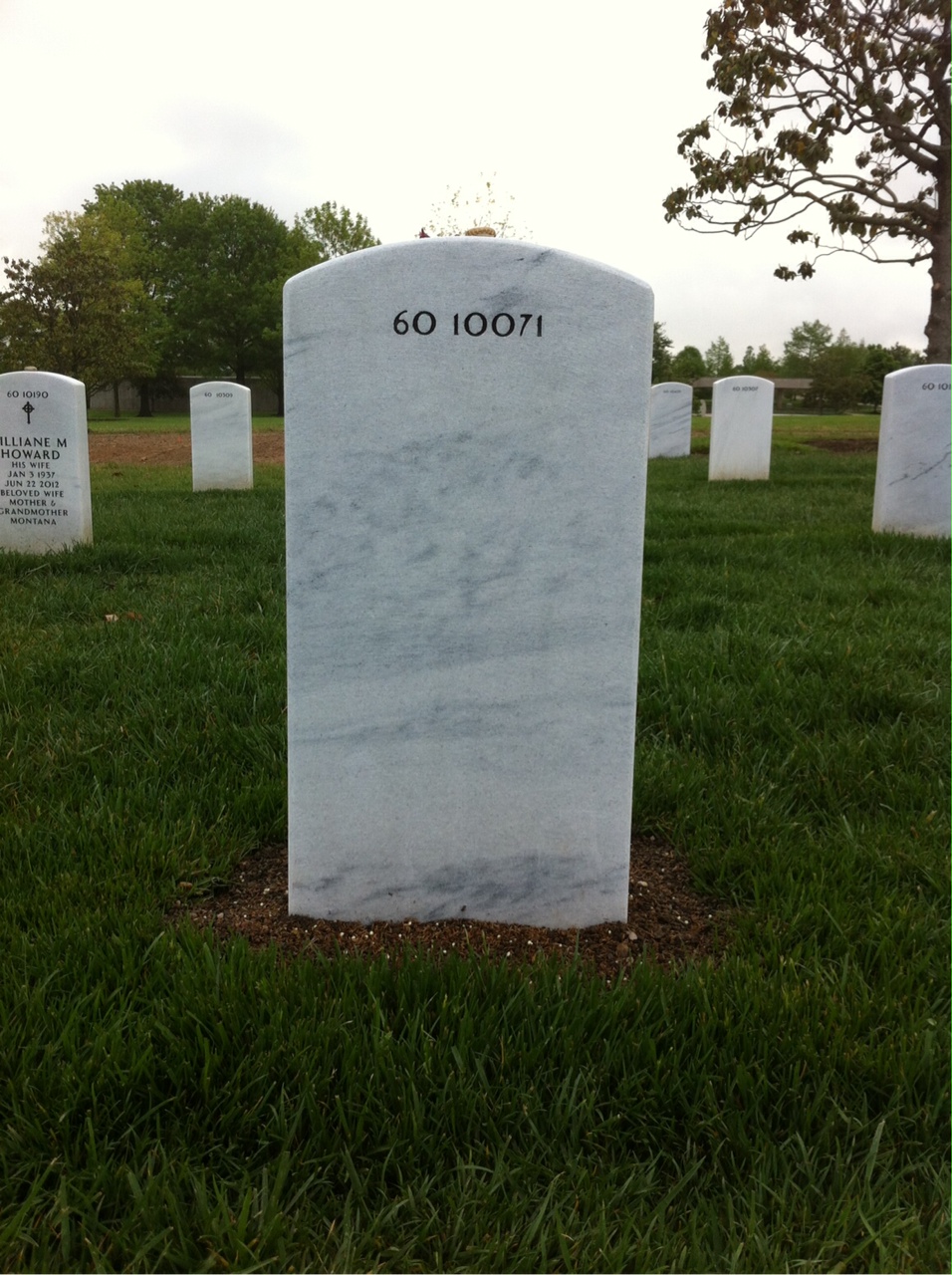 Back of headstone — Christopher Adams