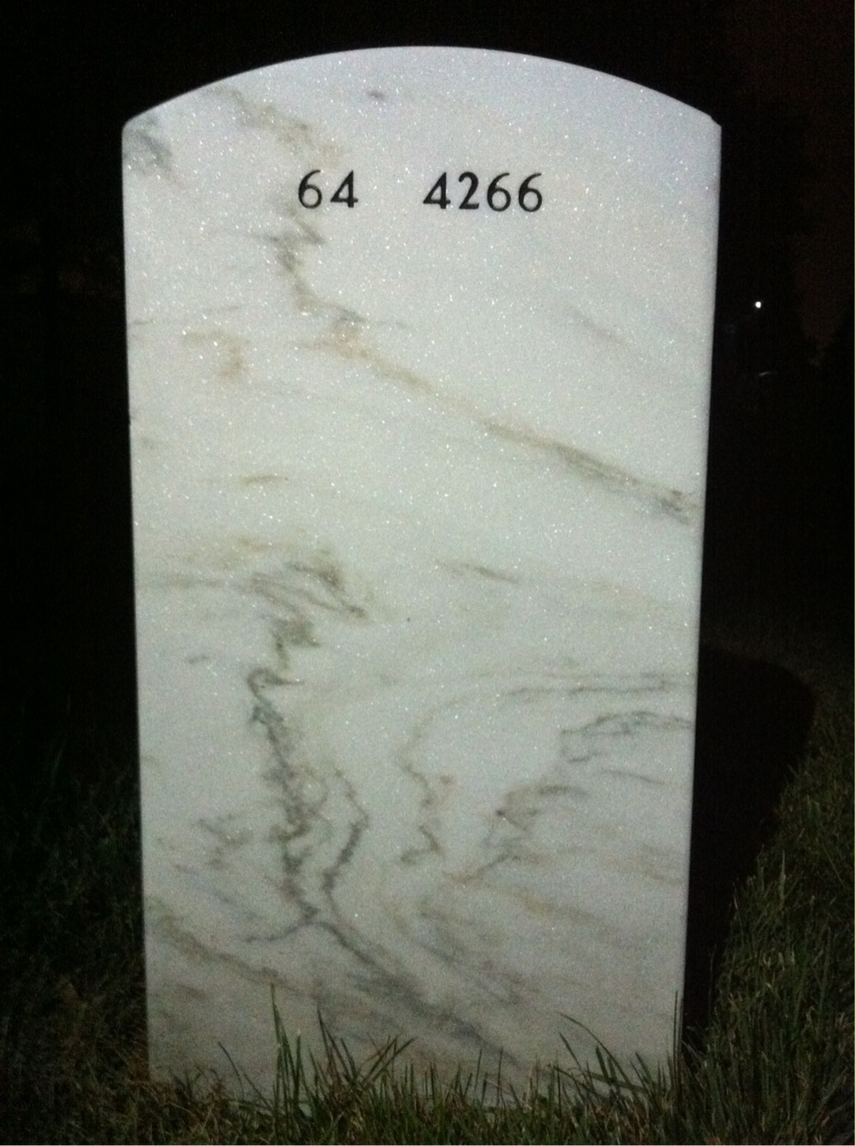 Back of headstone — John Thompson