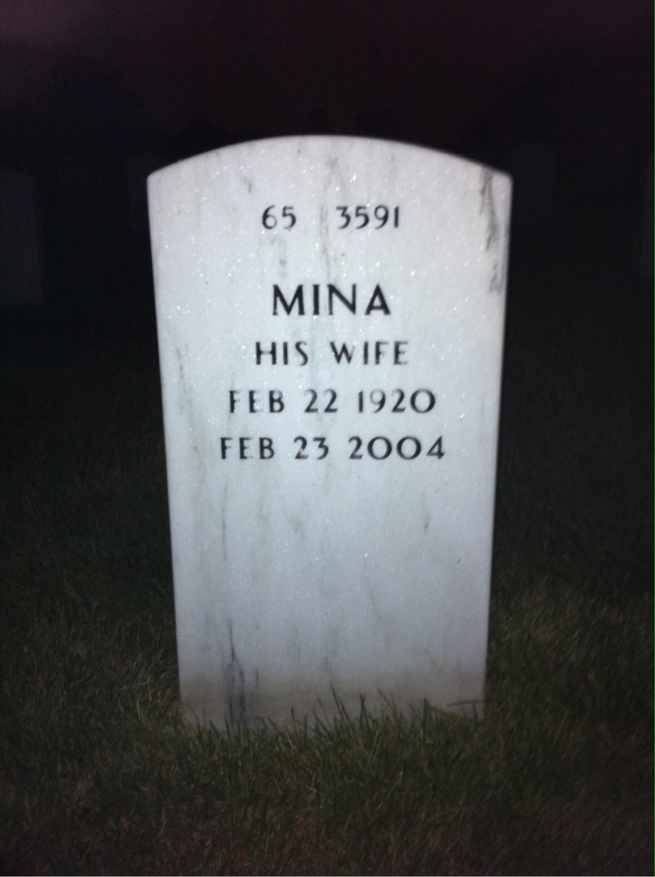 Back of headstone — Robert Brown