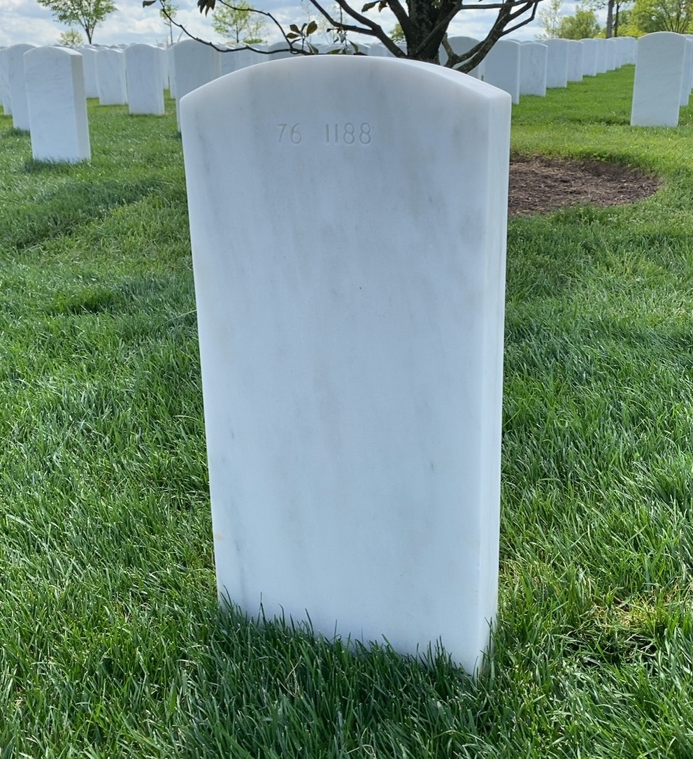 Back of headstone — Frederick Berg