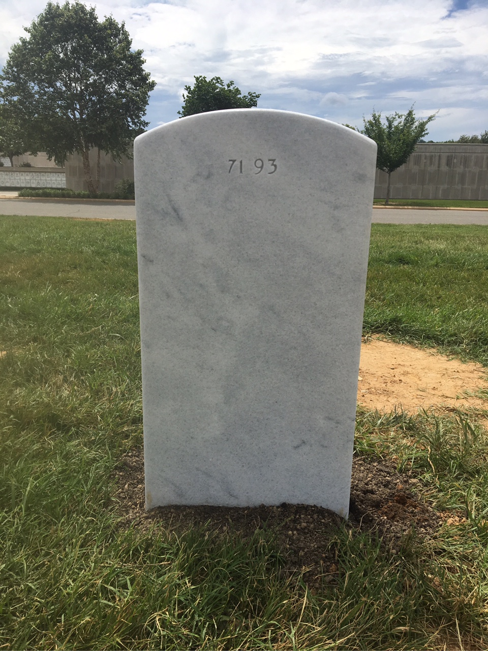 Back of headstone — David Mcneil