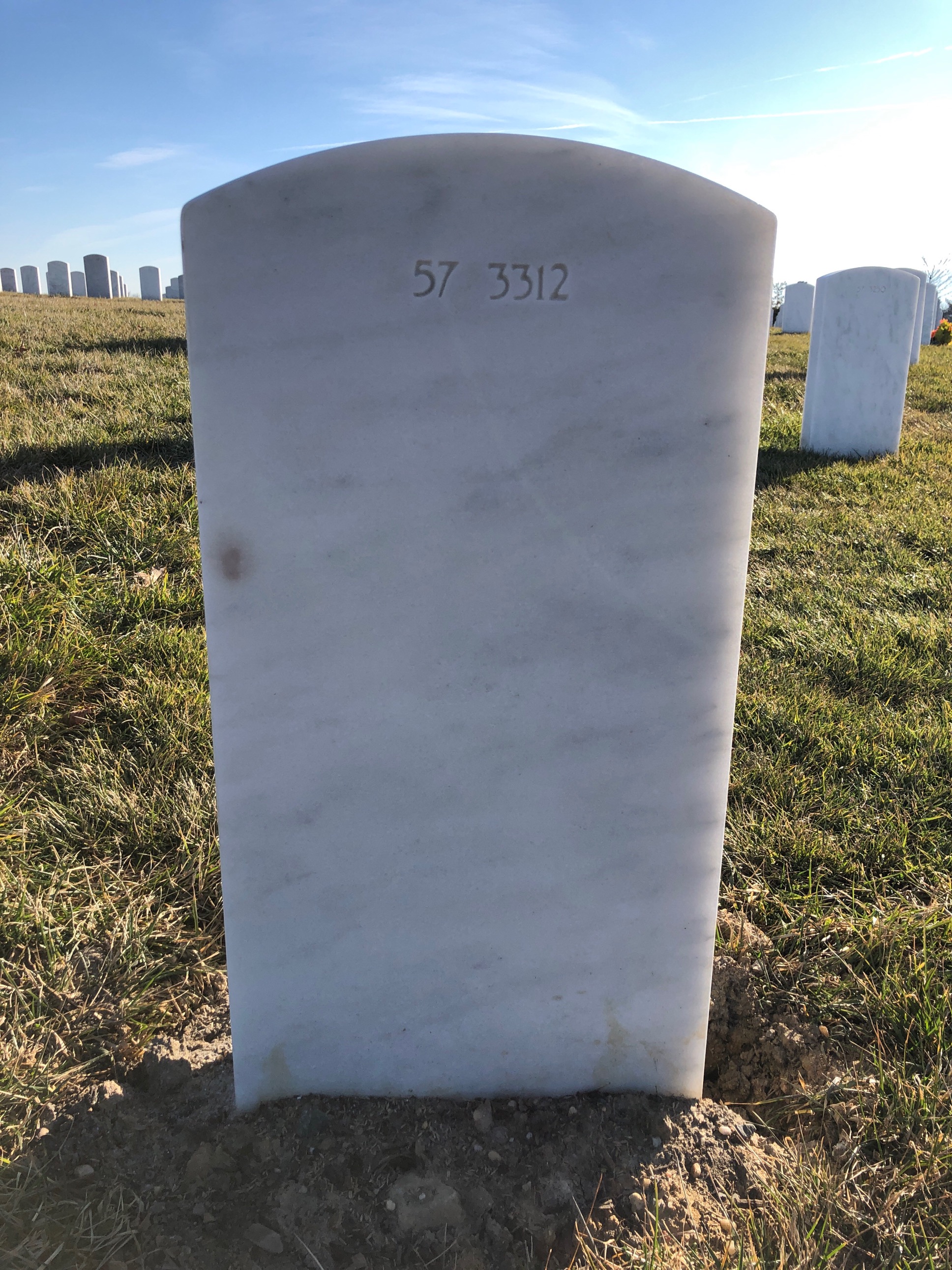 Back of headstone — William Donald Lectka