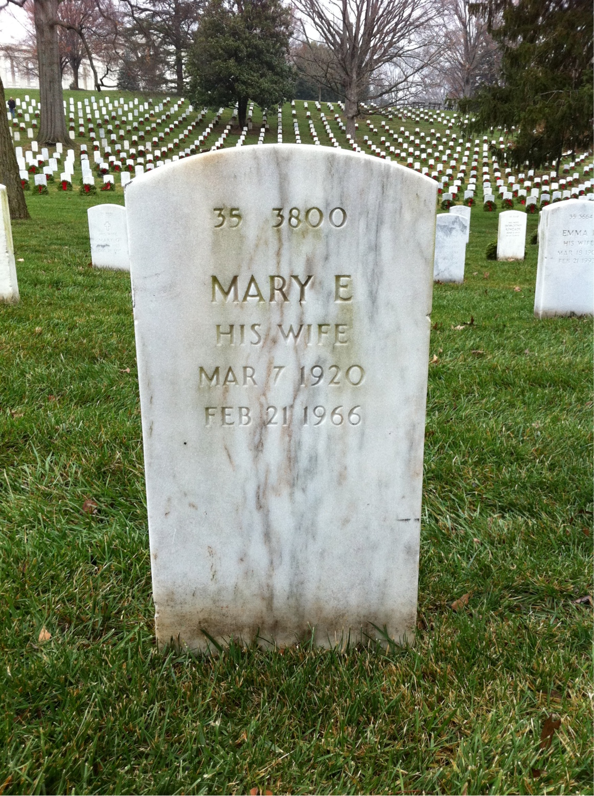Back of headstone — John Ashby