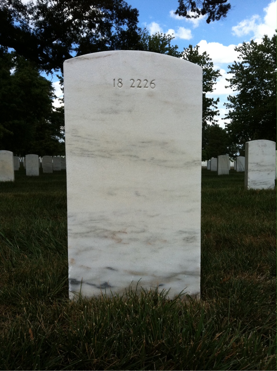 Back of headstone — George Crispin
