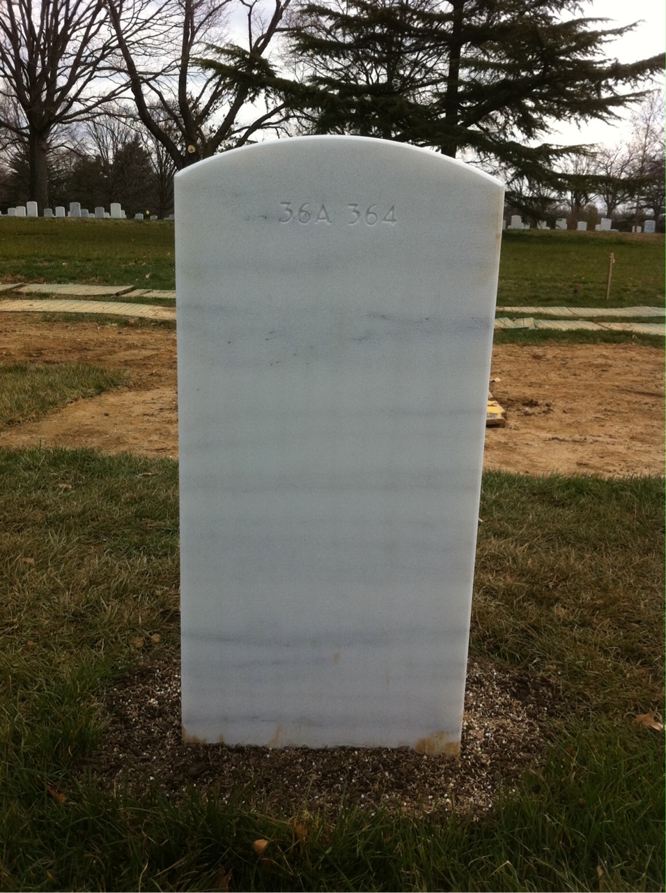 Back of headstone — Garth Stanley Barnard