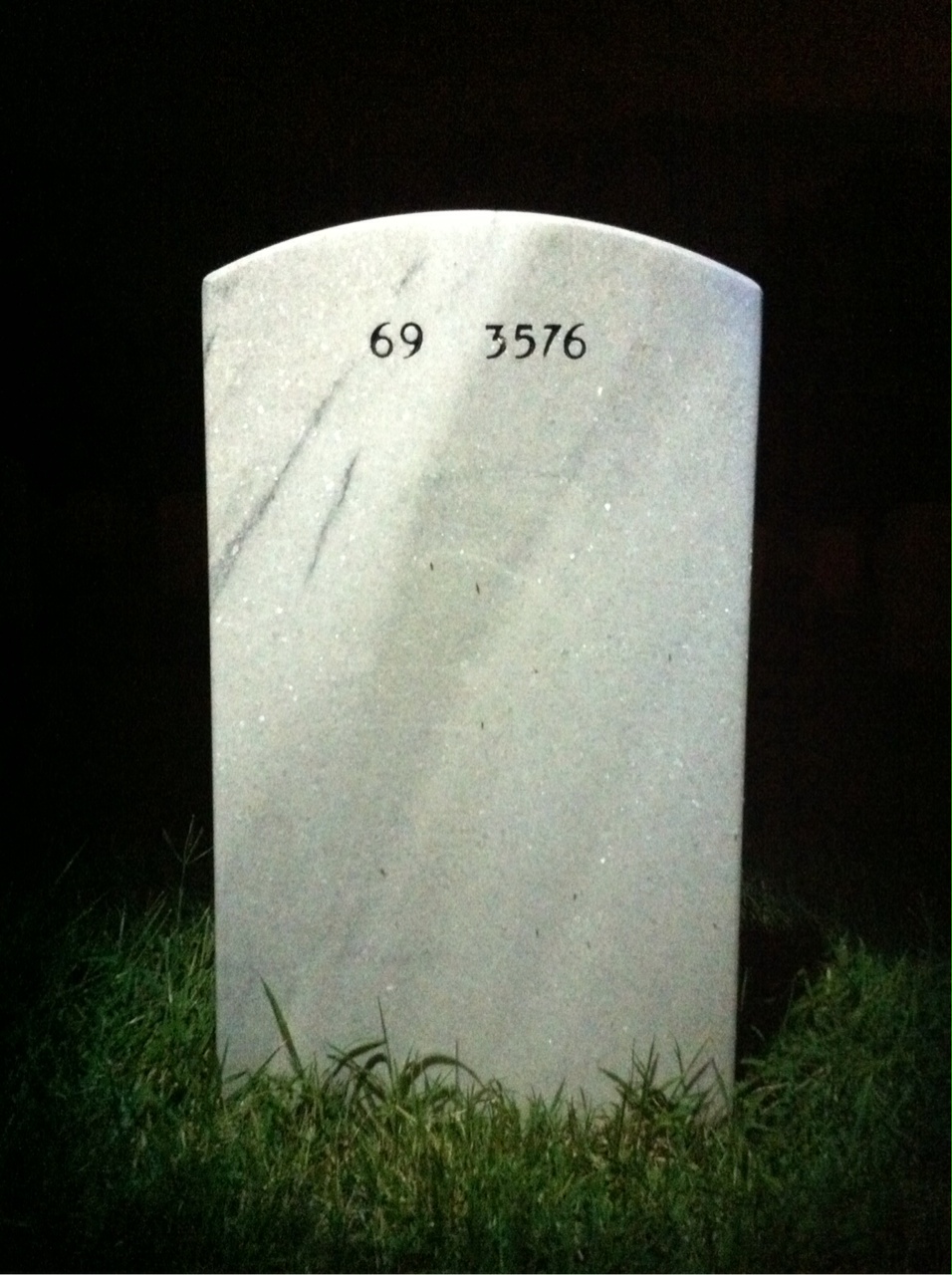Back of headstone — John Hollern