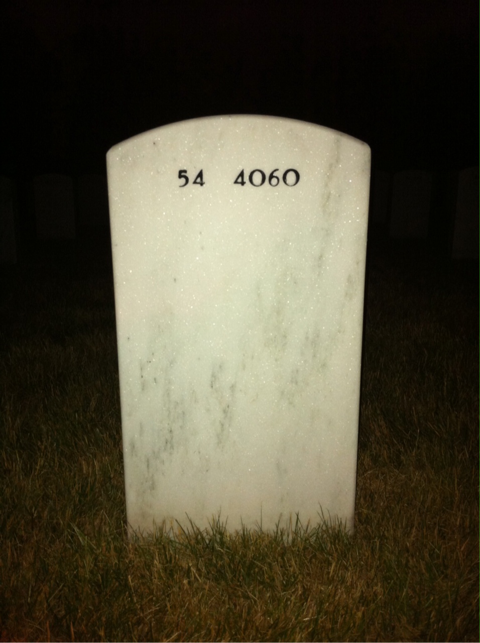 Back of headstone — Paul Mulcahy