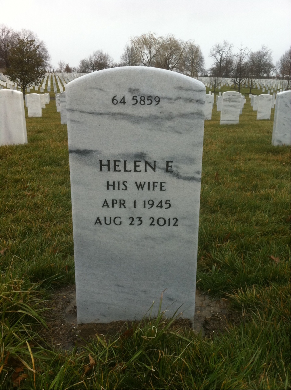 Back of headstone — Clarence Evans