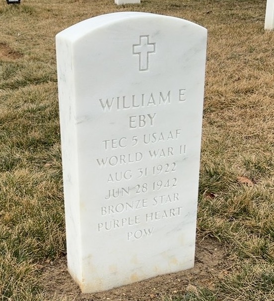 Headstone of William E Eby