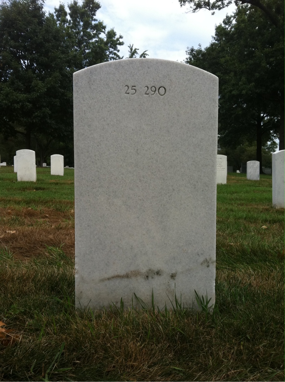 Back of headstone — Bennie Amos