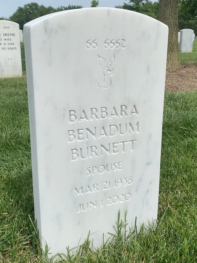Back of headstone — Richard Burnett