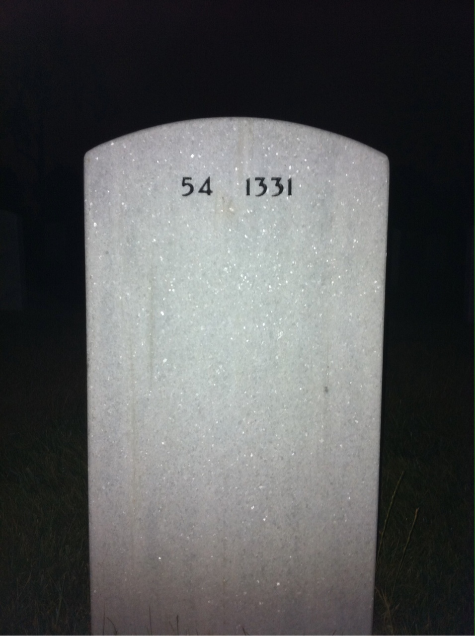 Back of headstone — Marcial Chavez