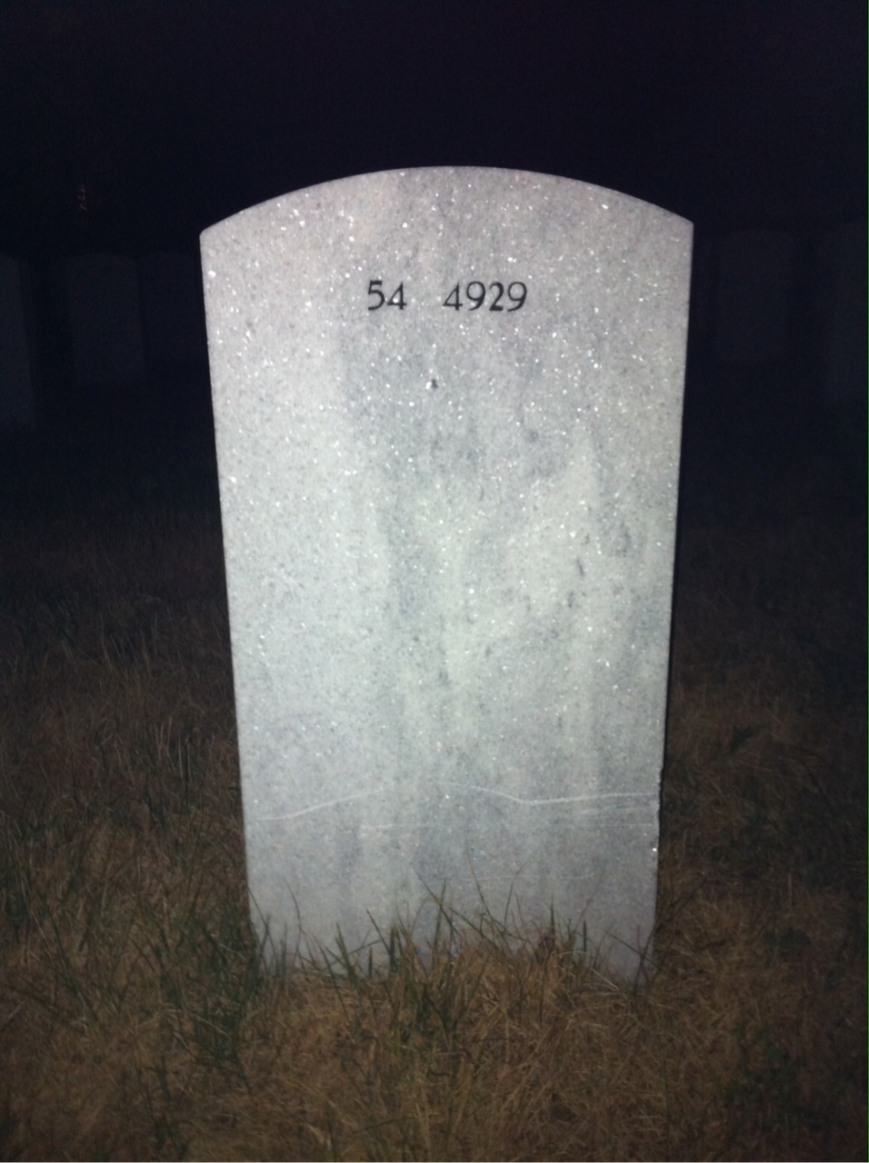Back of headstone — Raymond Myers