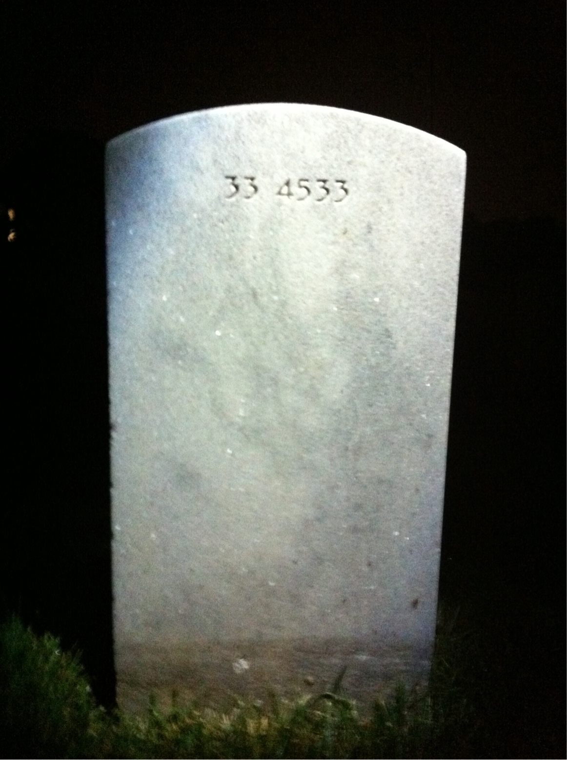 Back of headstone — Evelyn Bagley