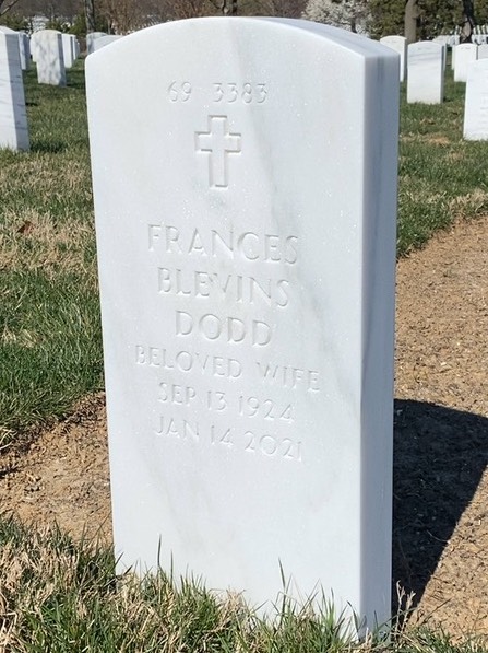 Back of headstone — John Dodd
