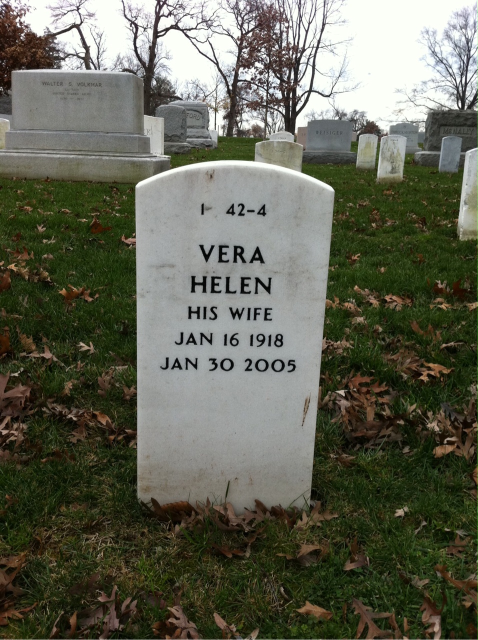 Back of headstone — Donald Crawford