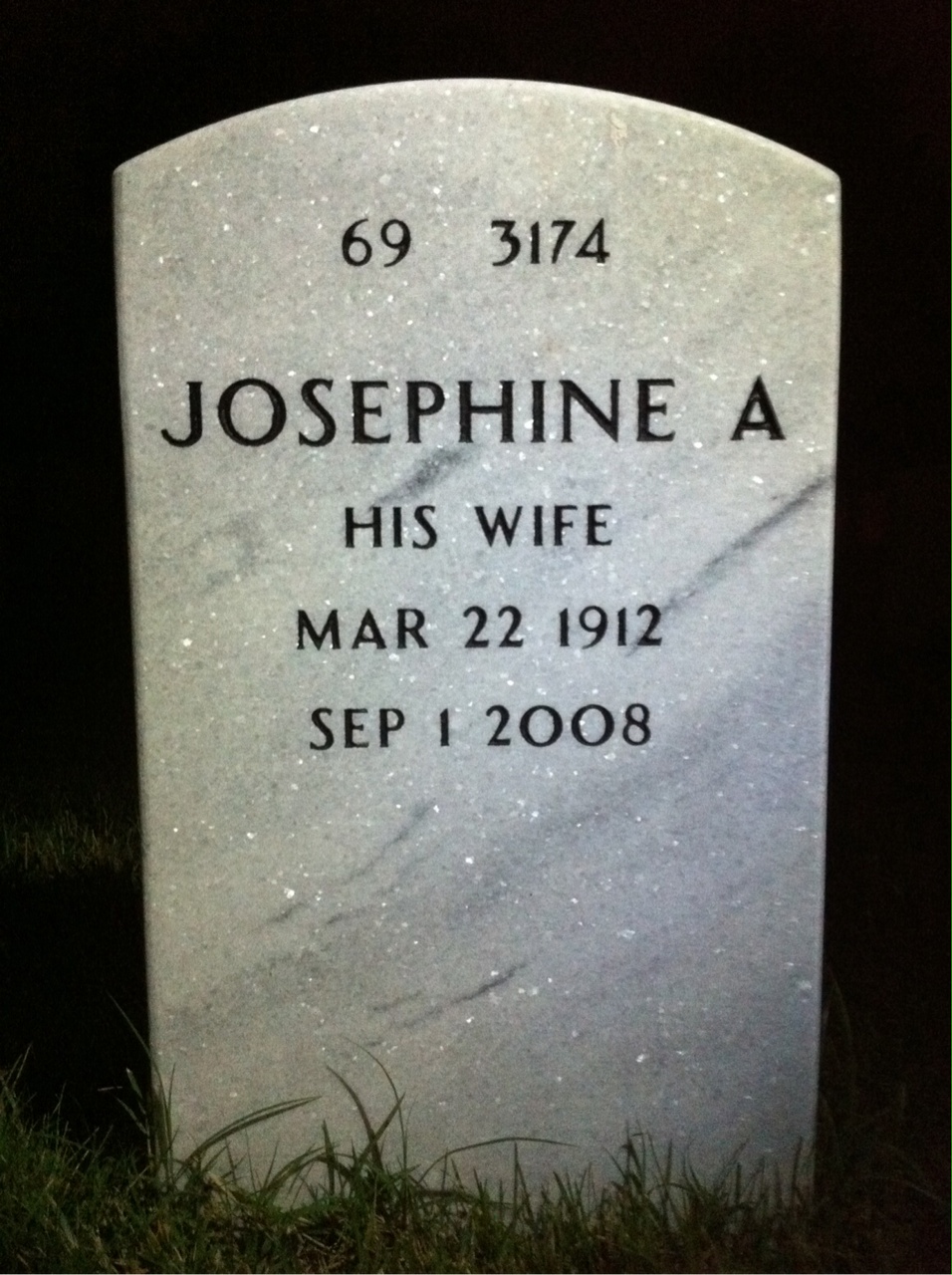 Back of headstone — Daniel Garcia