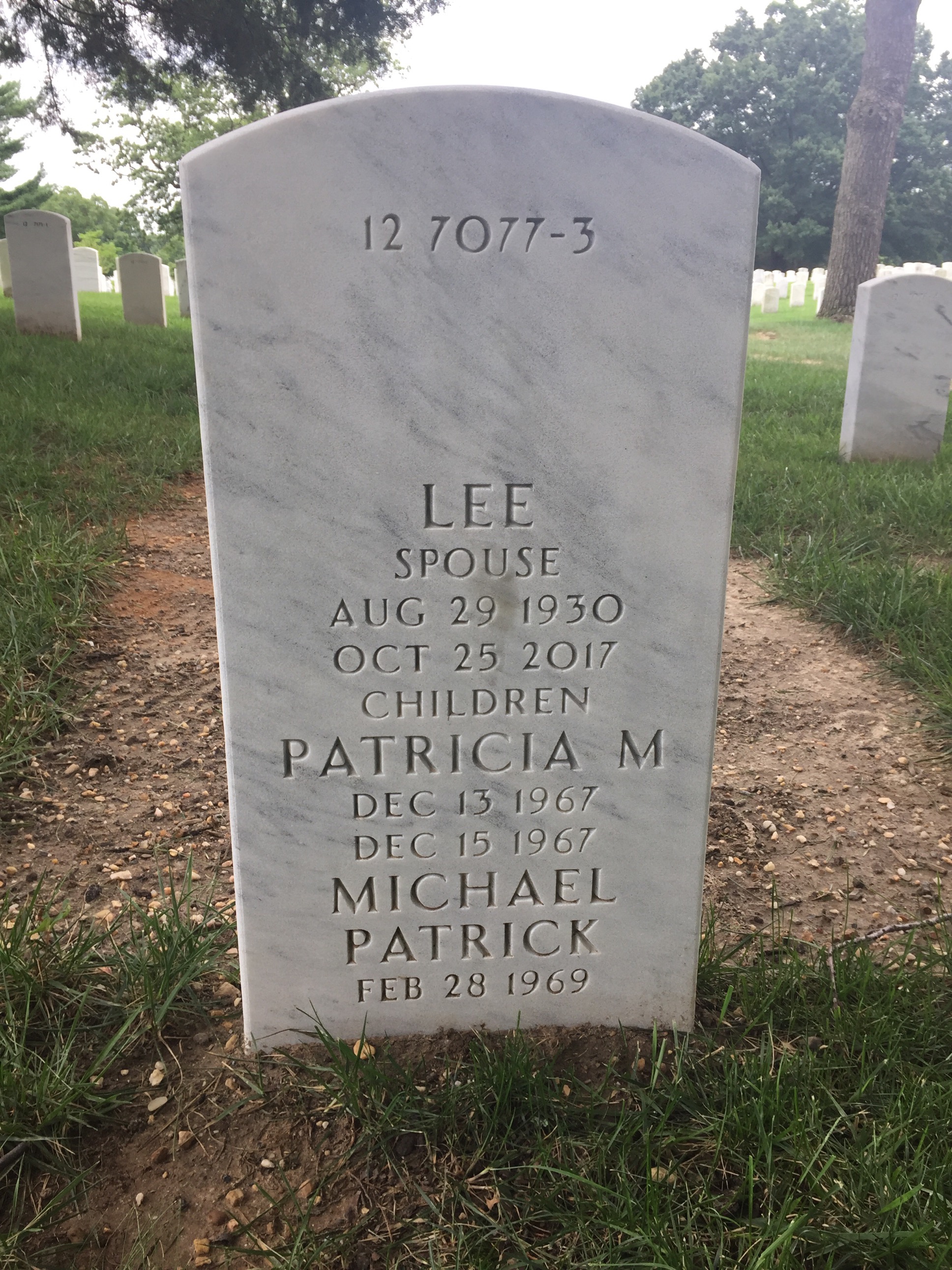 Back of headstone — Francis Christian