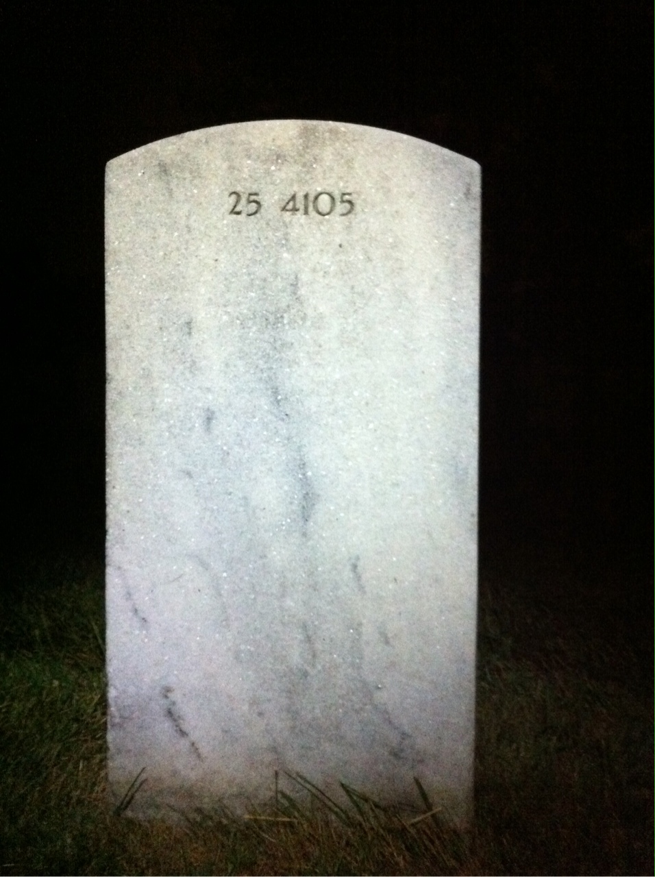 Back of headstone — Paul Musick
