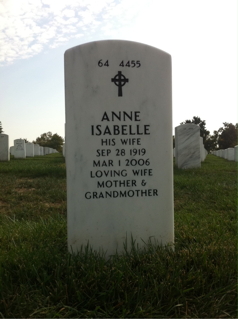 Back of headstone — Esla Gates
