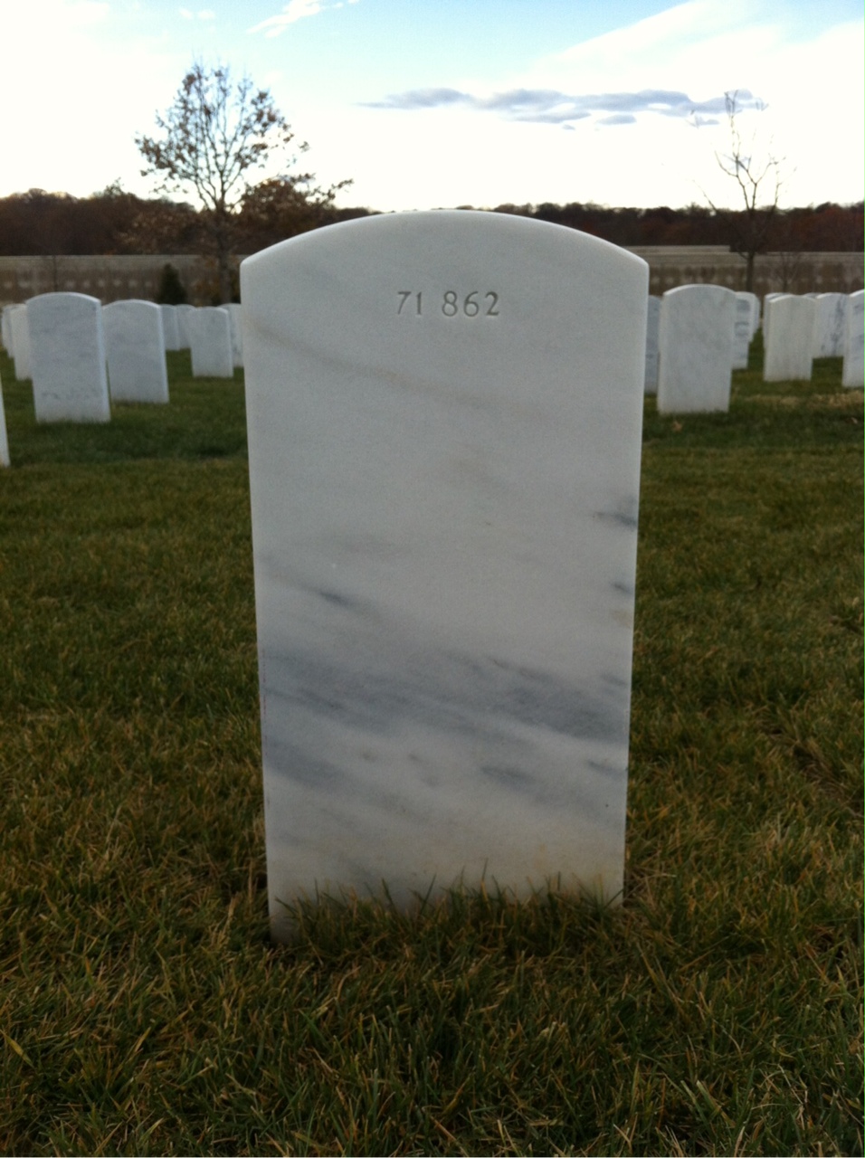 Back of headstone — Judie Armington