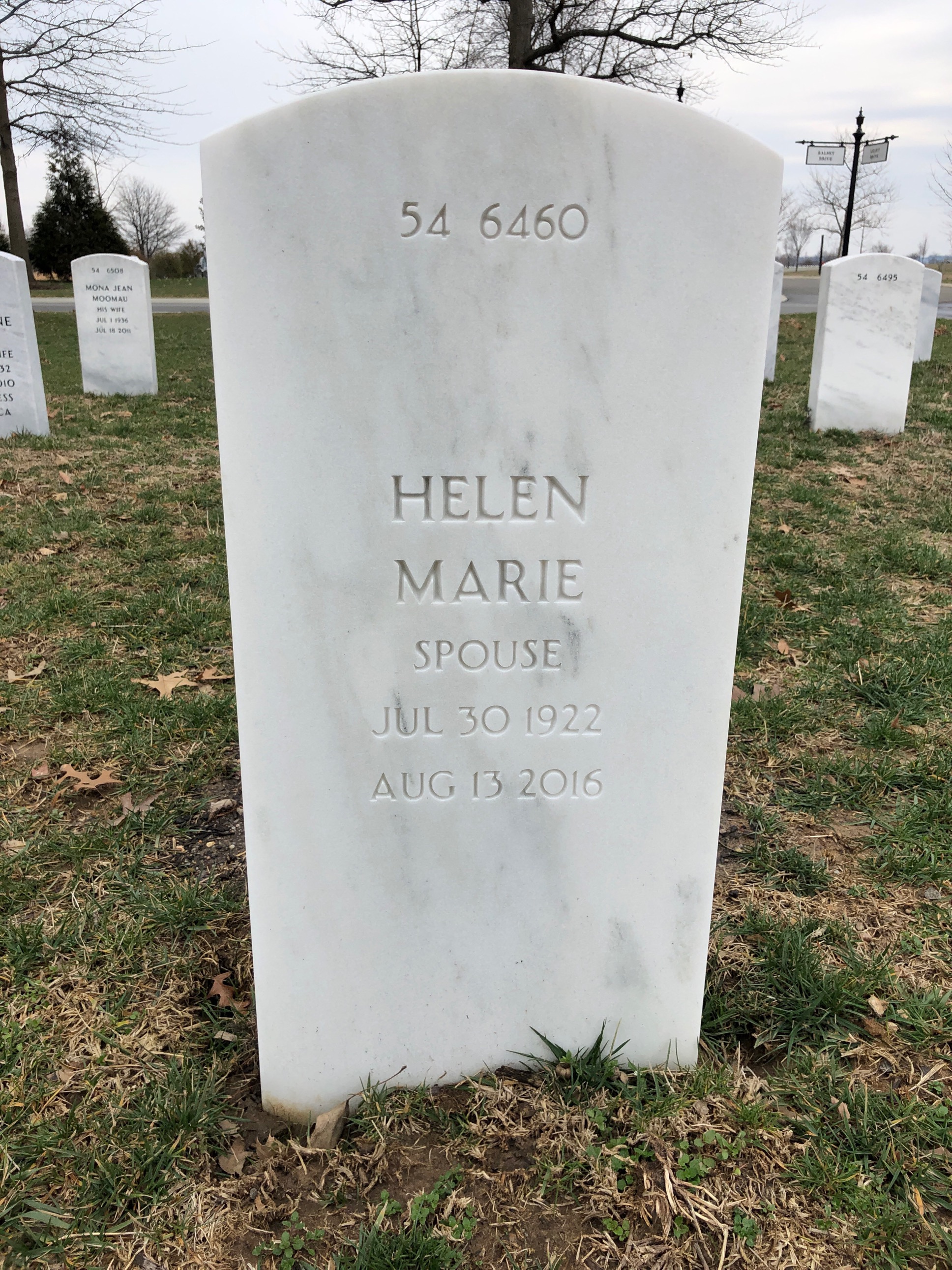 Back of headstone — Elmer Morris