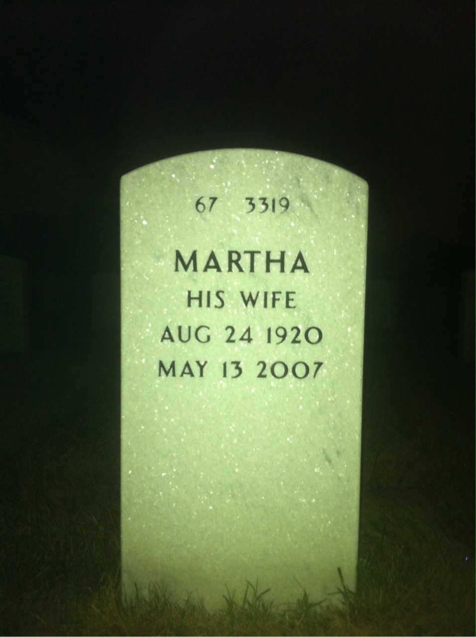 Back of headstone — James Lambert