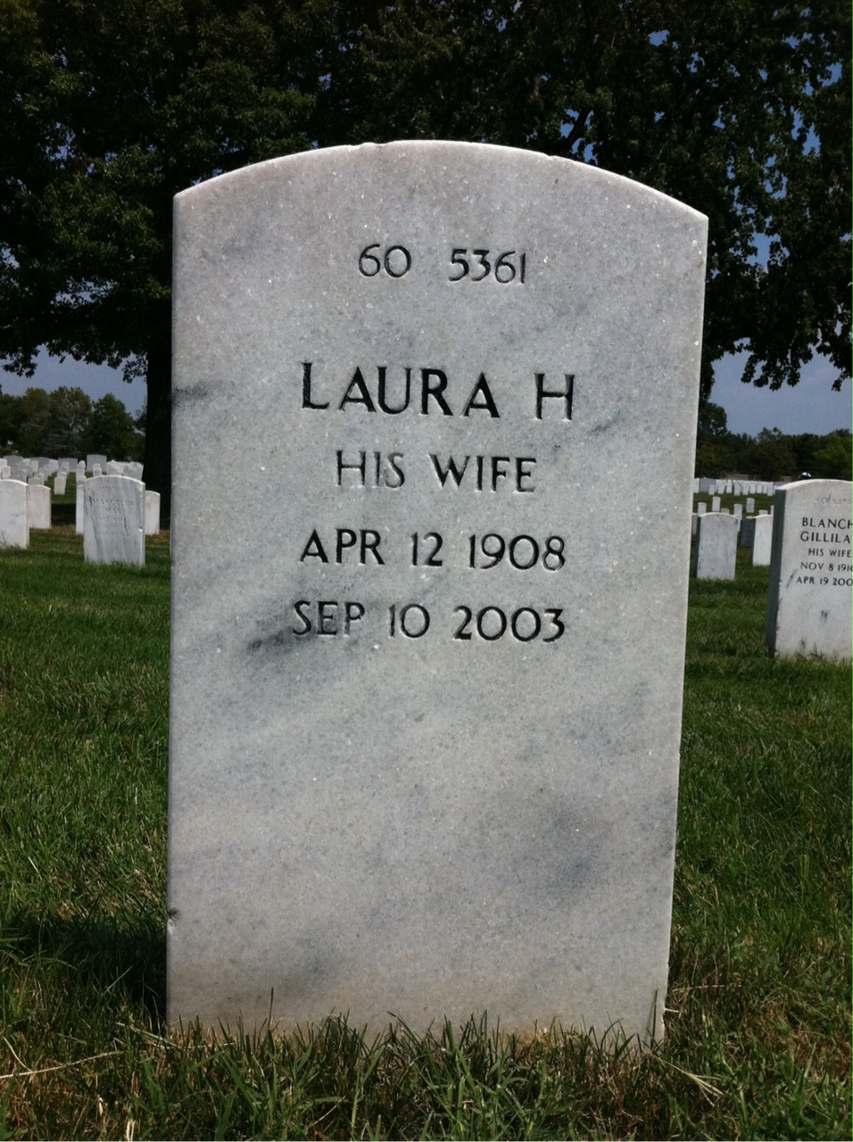 Back of headstone — William Dale