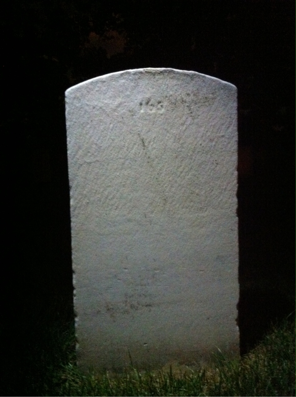 Back of headstone — Infant Bogda