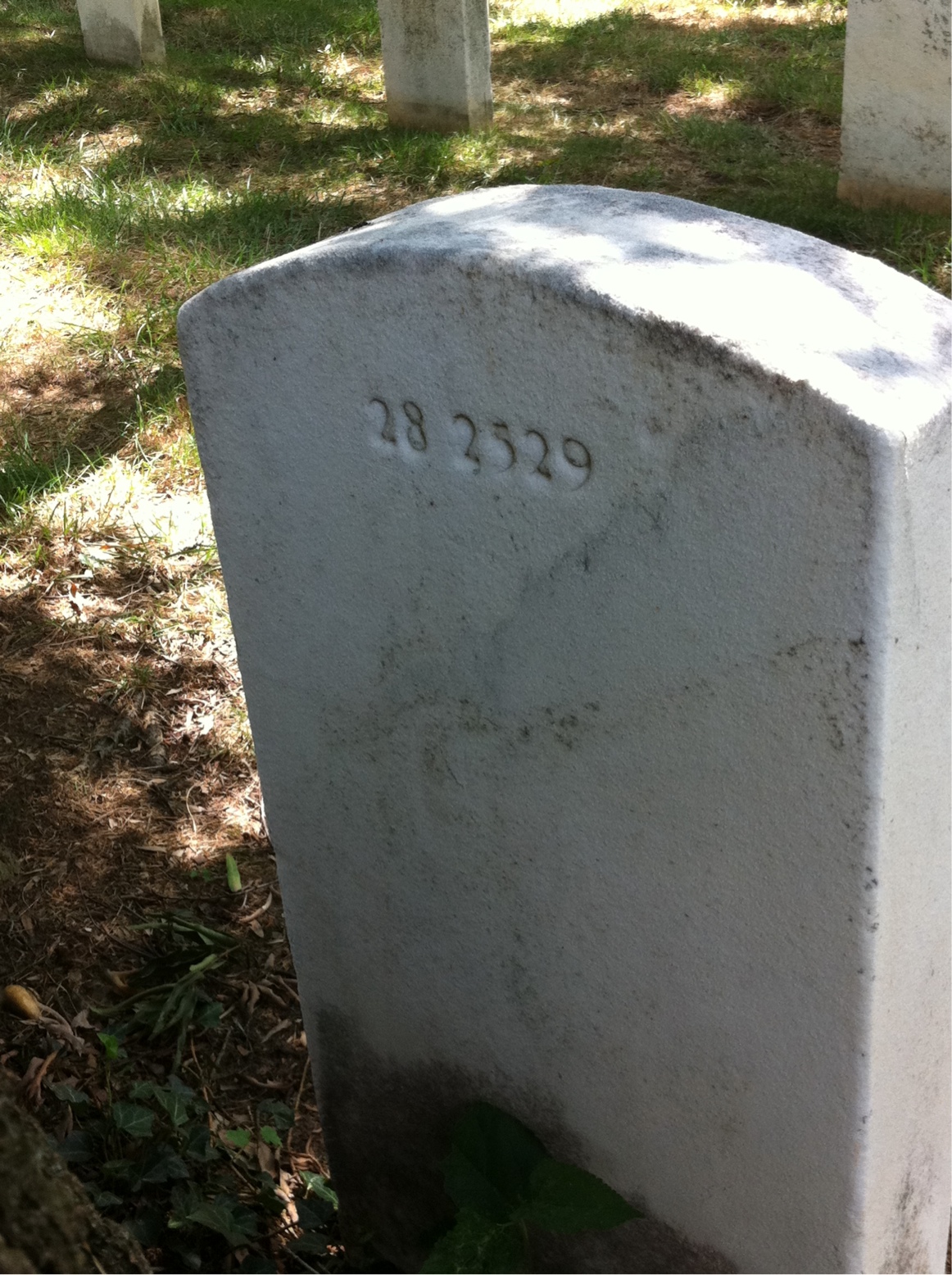Back of headstone — Ruth Bauer
