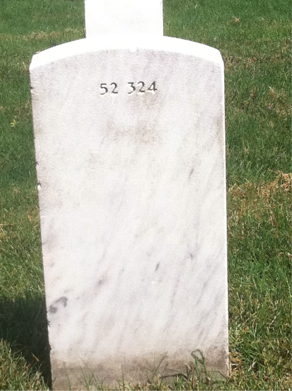 Back of headstone — Richard Armknecht