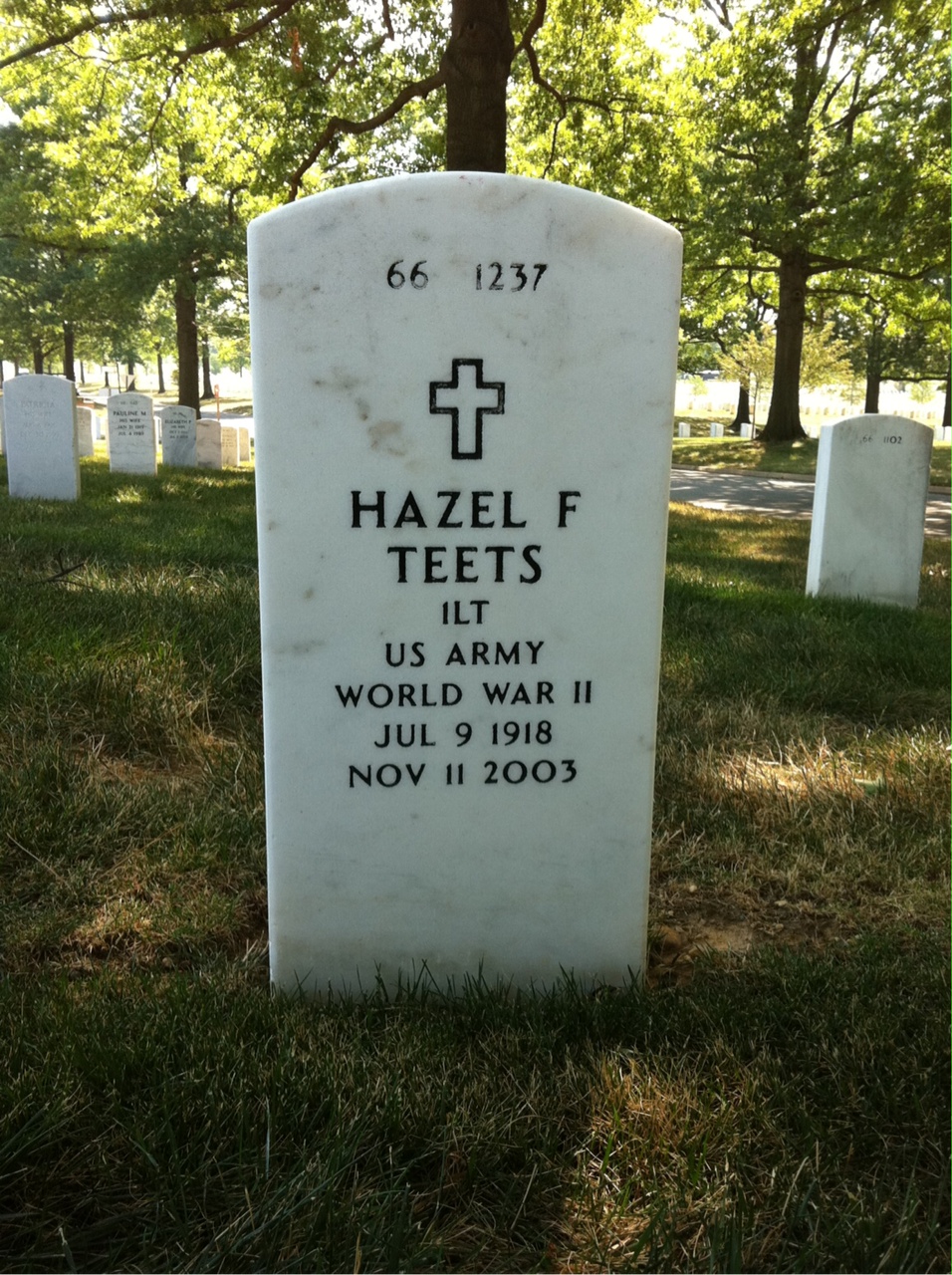 Back of headstone — Alexander Teets