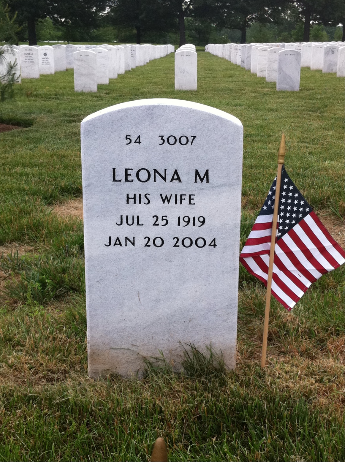 Back of headstone — George Notter