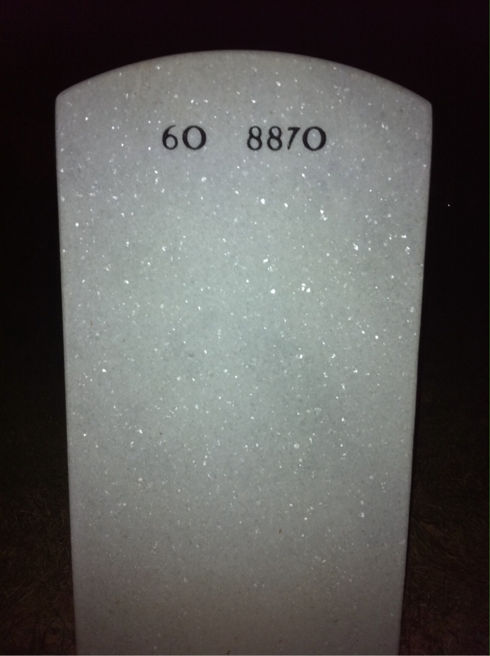 Back of headstone — Ryan Mcghee