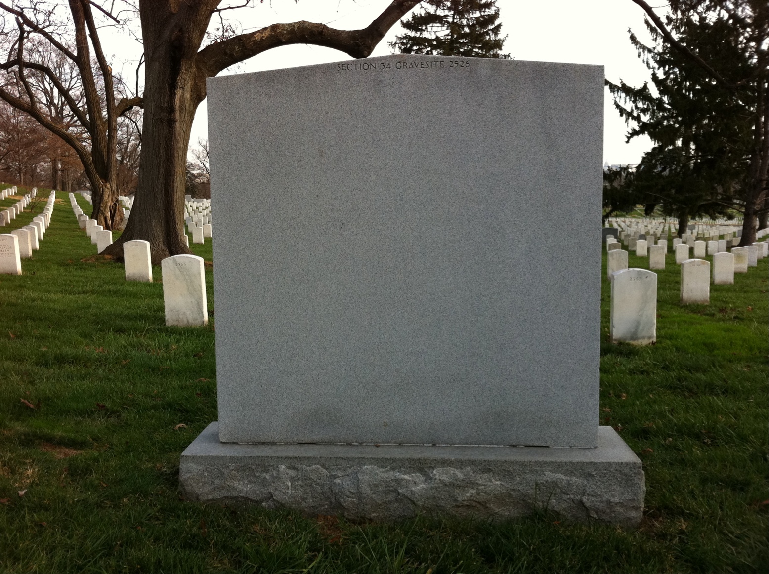 Back of headstone — Arthur Mello