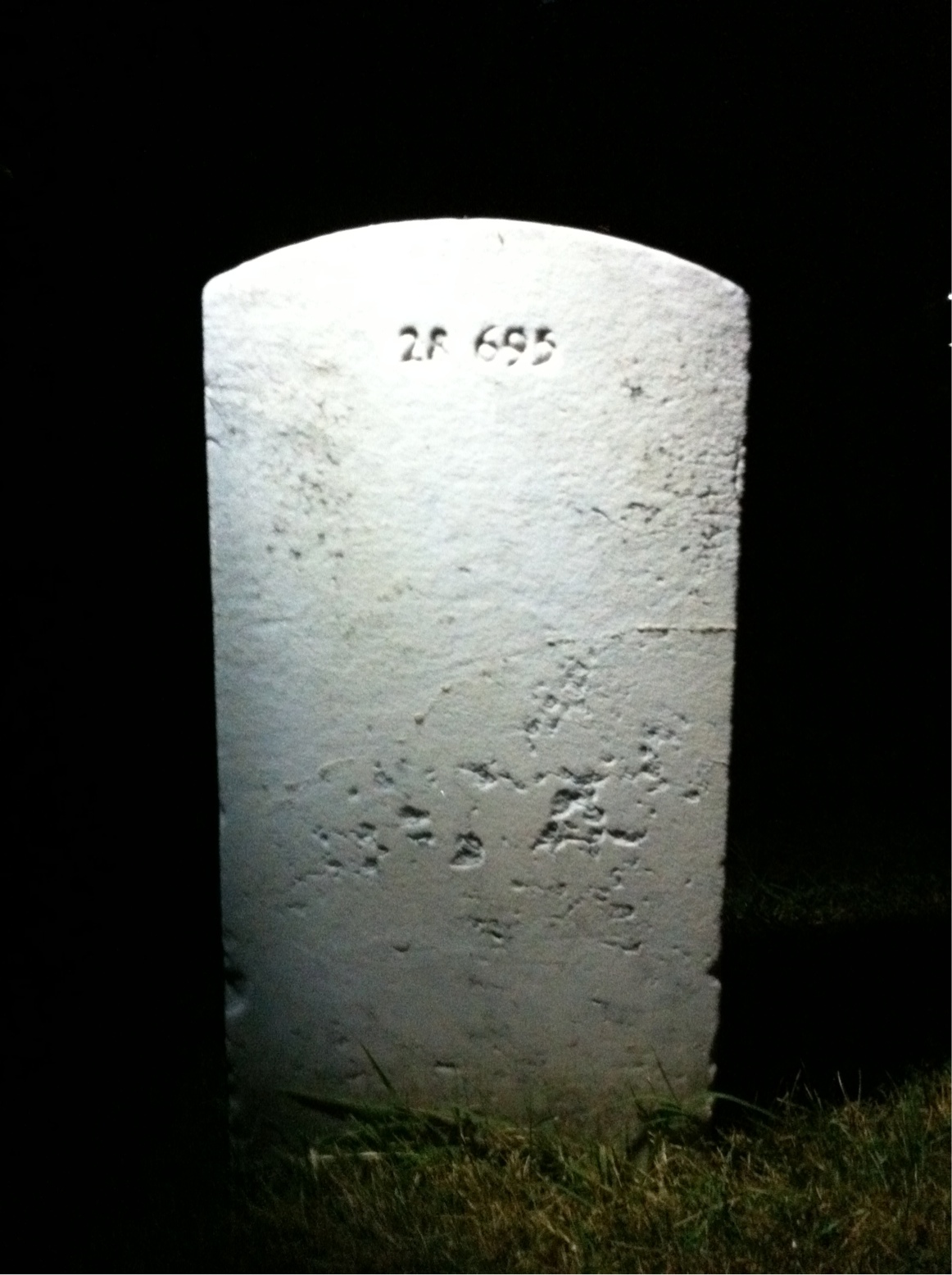 Back of headstone — William T Owens