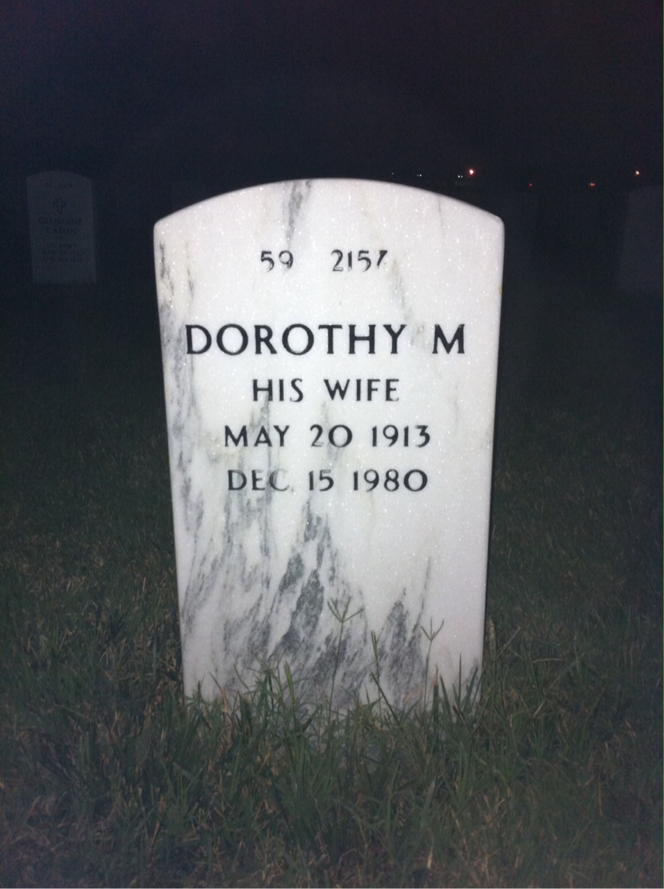 Back of headstone — Angelo Fabrize