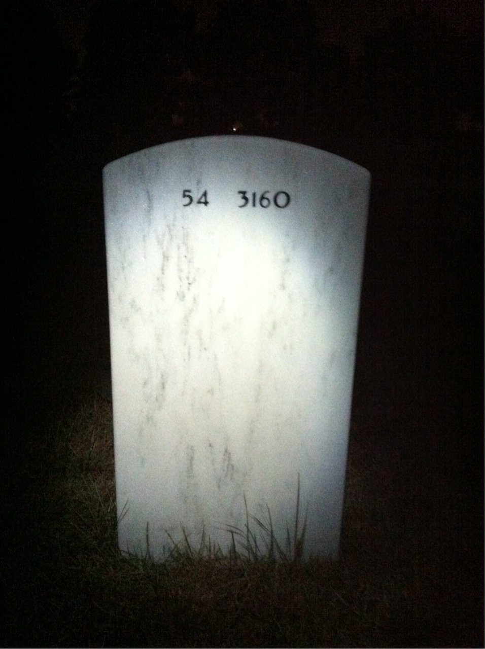 Back of headstone — John Witt