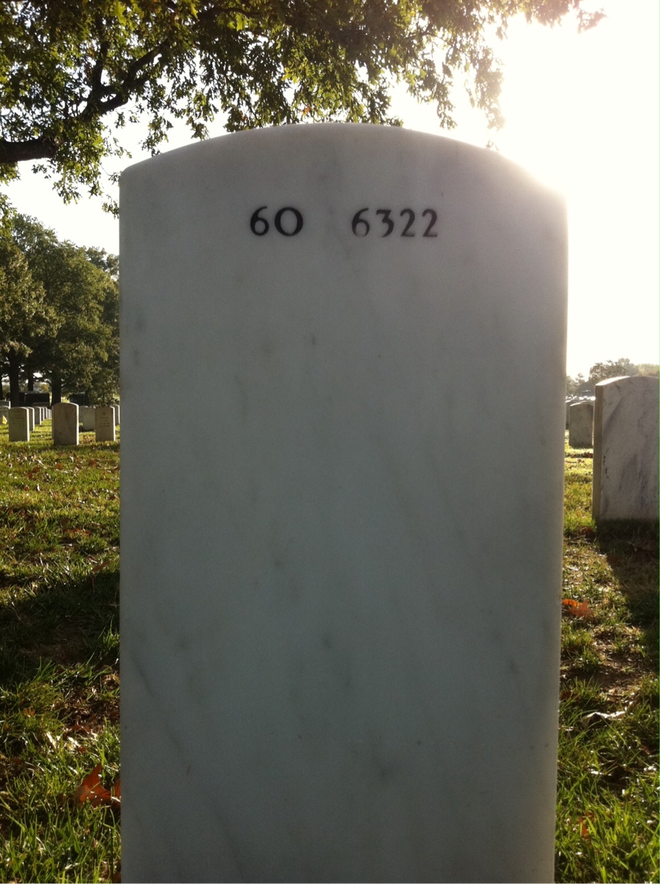 Back of headstone — Alphonso Matthews