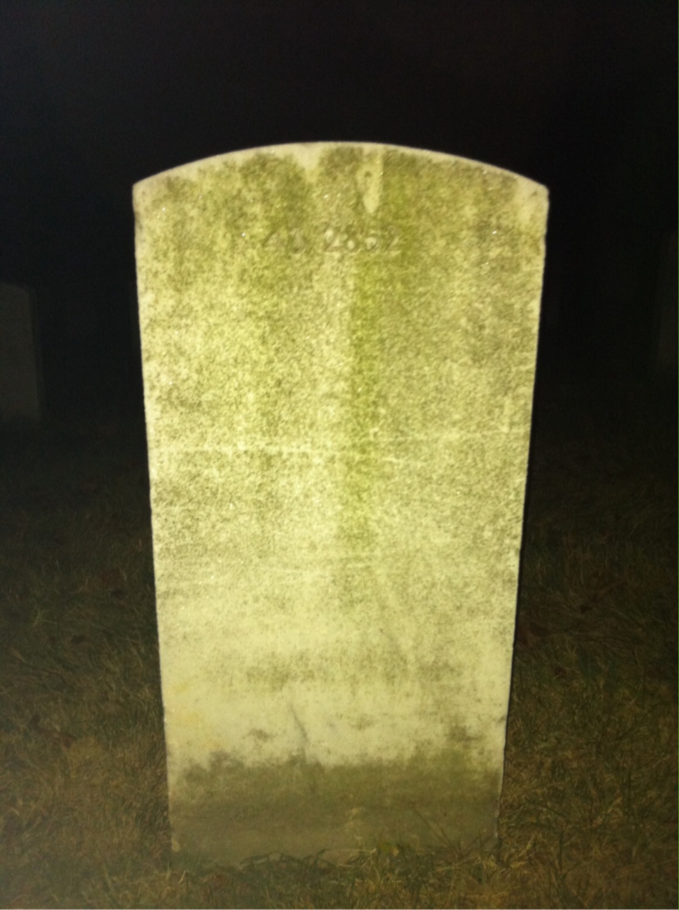 Back of headstone — William Armstrong
