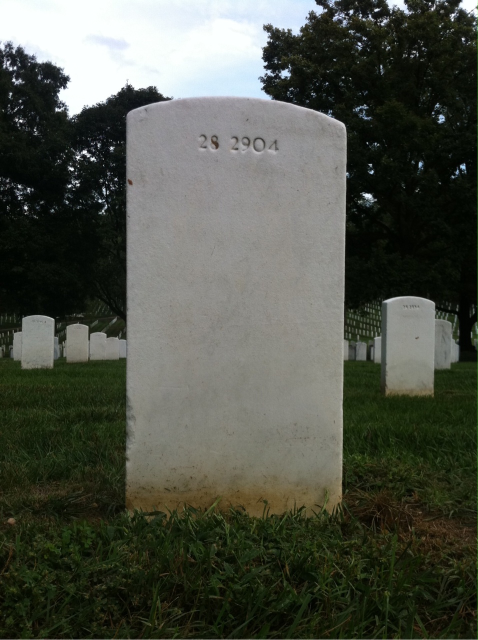 Back of headstone — John Anderson